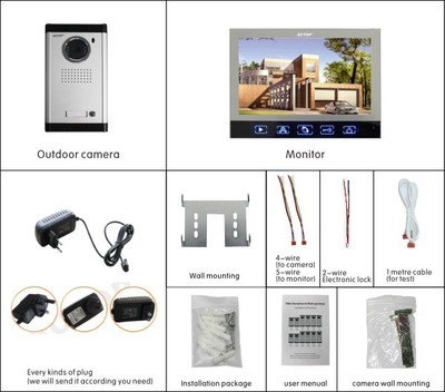 【一拖二 7寸特價可視對講門鈴 開鎖門鈴 移動偵測拍照門鈴】價格,廠家,圖片,可視對講系統(tǒng),卓濠智能電器發(fā)展(內貿部)-